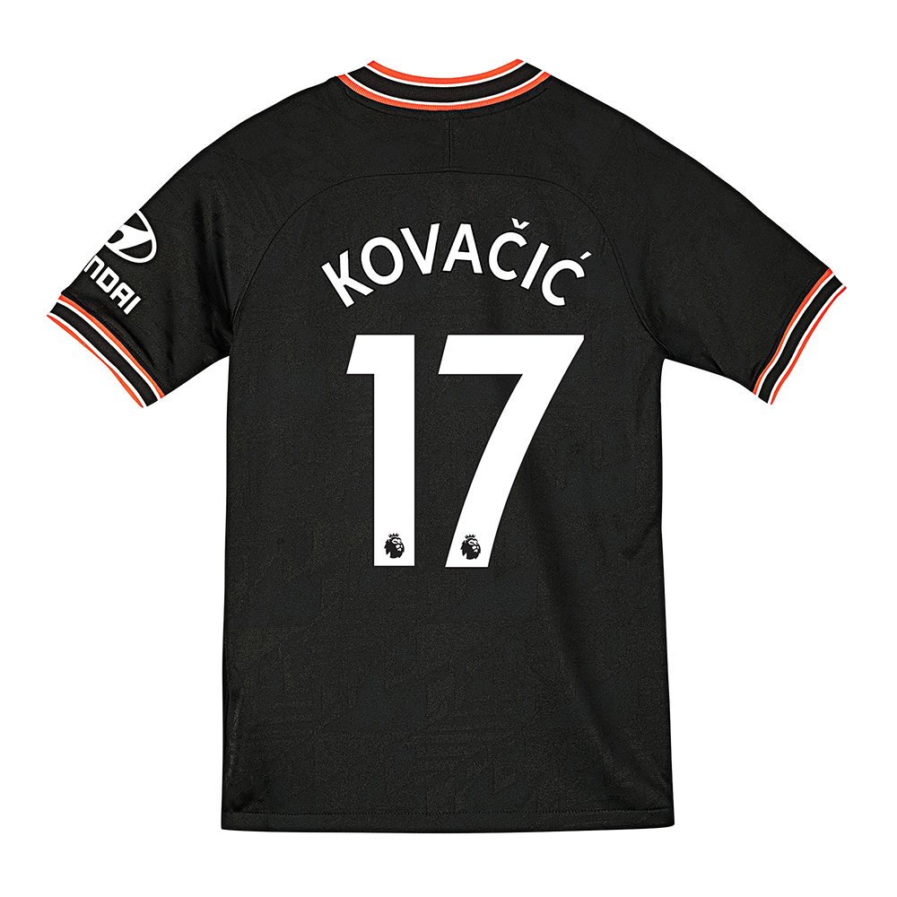 Niño Mateo Kovacic 17 3ª Equipación Negro Camiseta 2019/20 La Camisa Chile