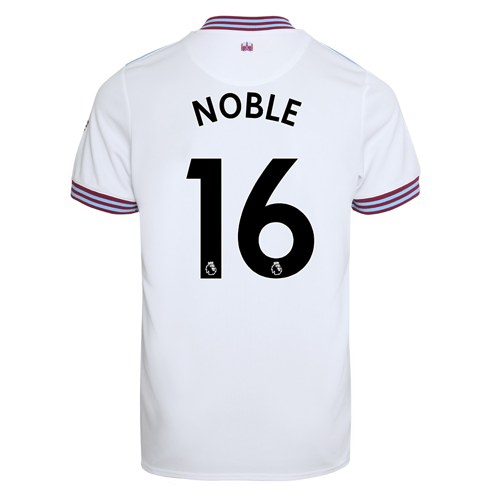 Niño Mark Noble 16 2ª Equipación Blanco Camiseta 2019/20 La Camisa Chile