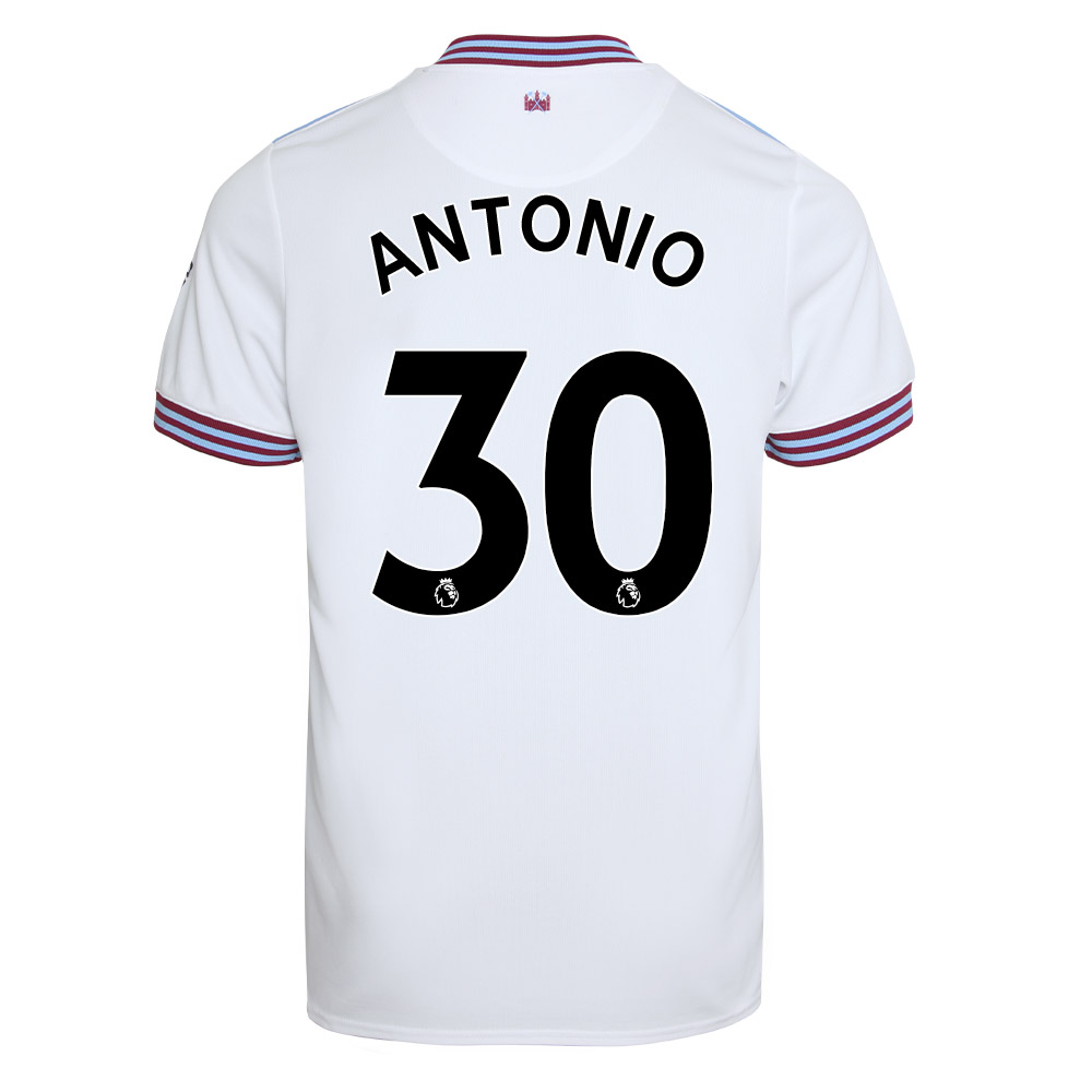 Niño Michail Antonio 30 2ª Equipación Blanco Camiseta 2019/20 La Camisa Chile