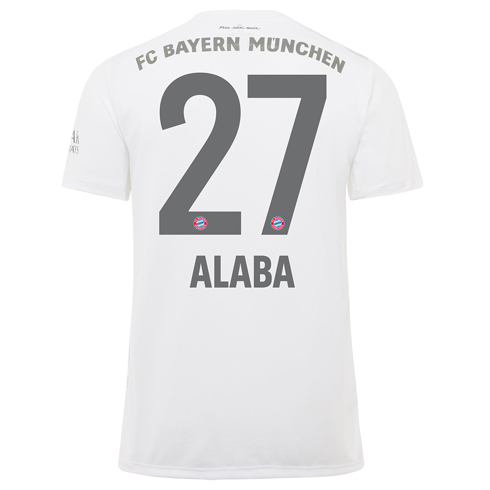 Niño David Alaba 27 2ª Equipación Blanco Camiseta 2019/20 La Camisa Chile