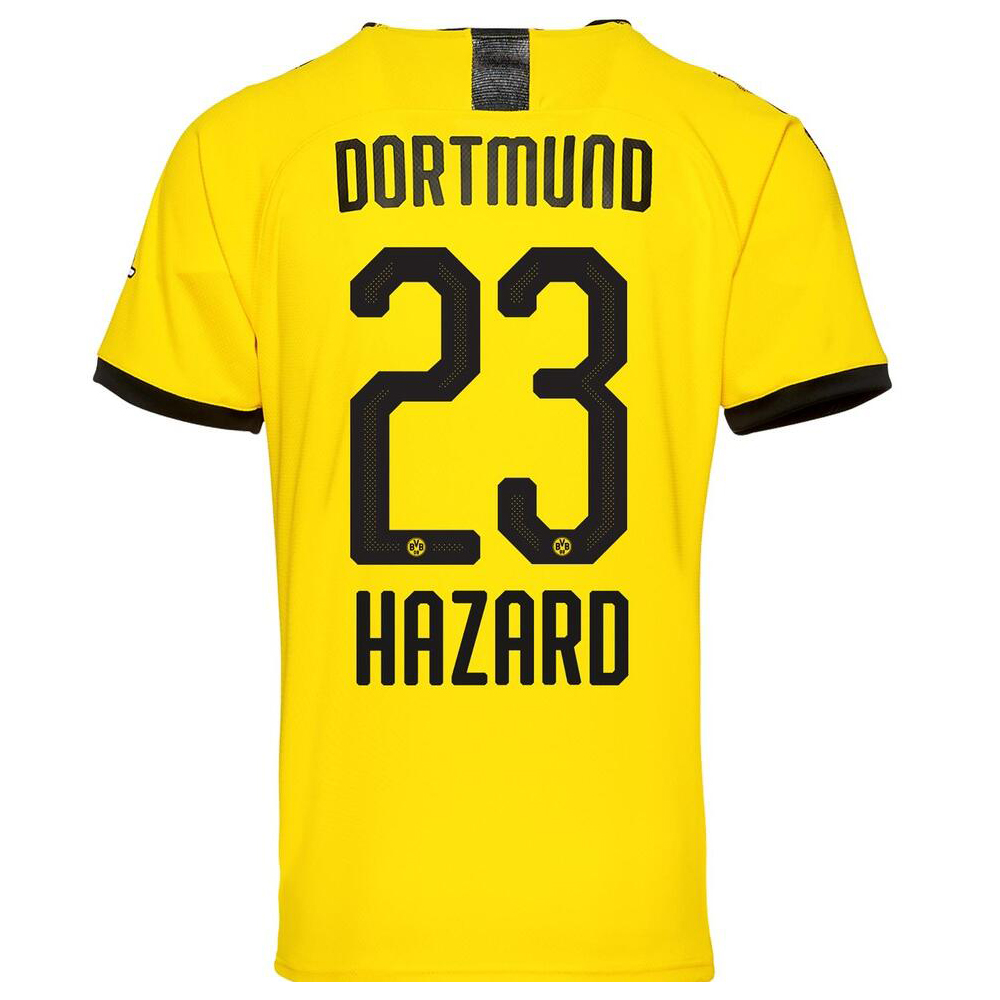 Niño Hazard 23 1ª Equipación Amarillo Camiseta 2019/20 La Camisa Chile