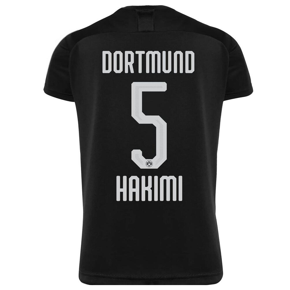 Niño Hakimi 5 2ª Equipación Negro Camiseta 2019/20 La Camisa Chile
