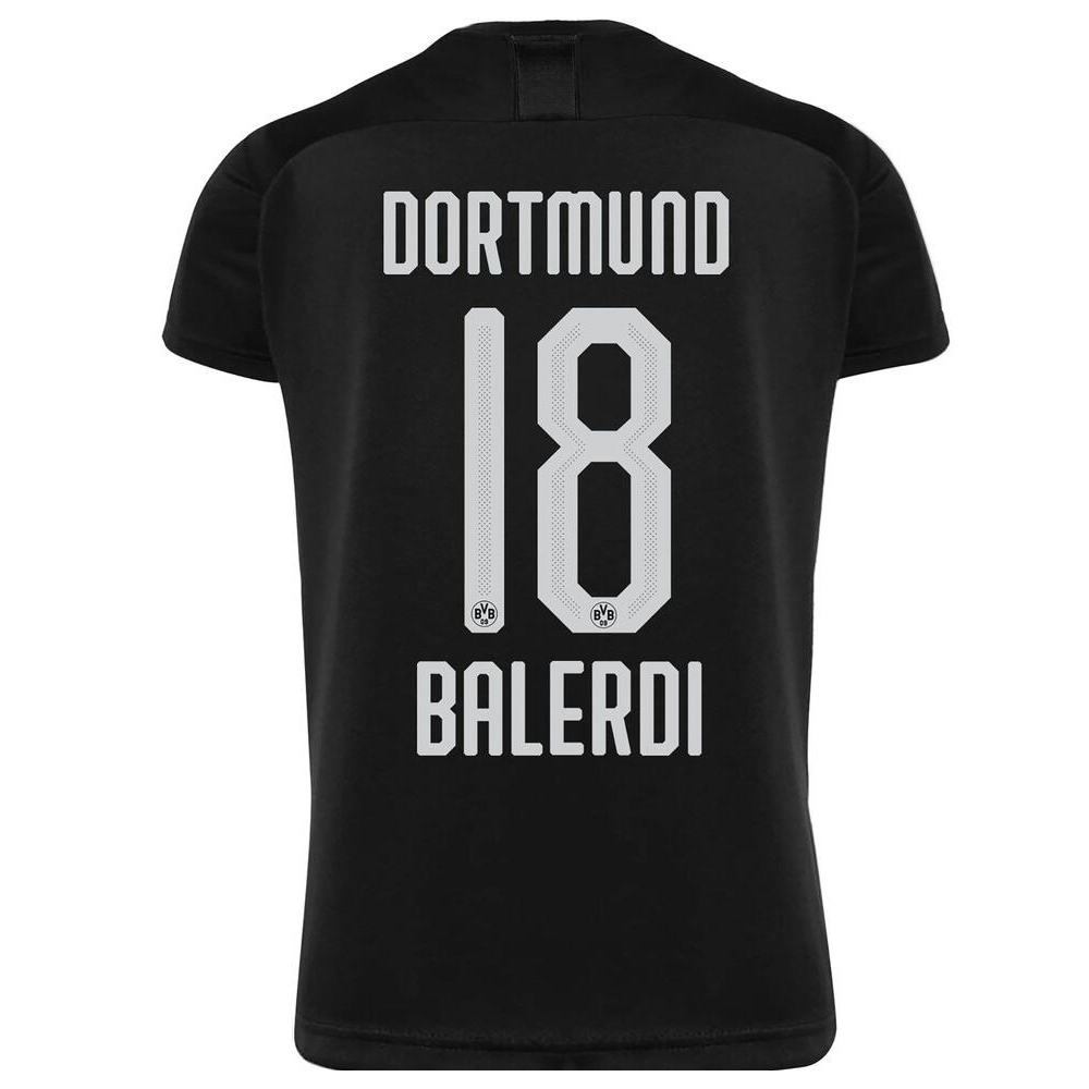 Niño Balerdi 18 2ª Equipación Negro Camiseta 2019/20 La Camisa Chile