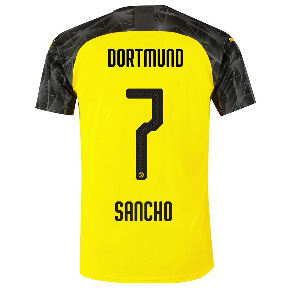 Niño Sancho 7 Memento Amarillo Negro Camiseta 2019/20 La Camisa Chile