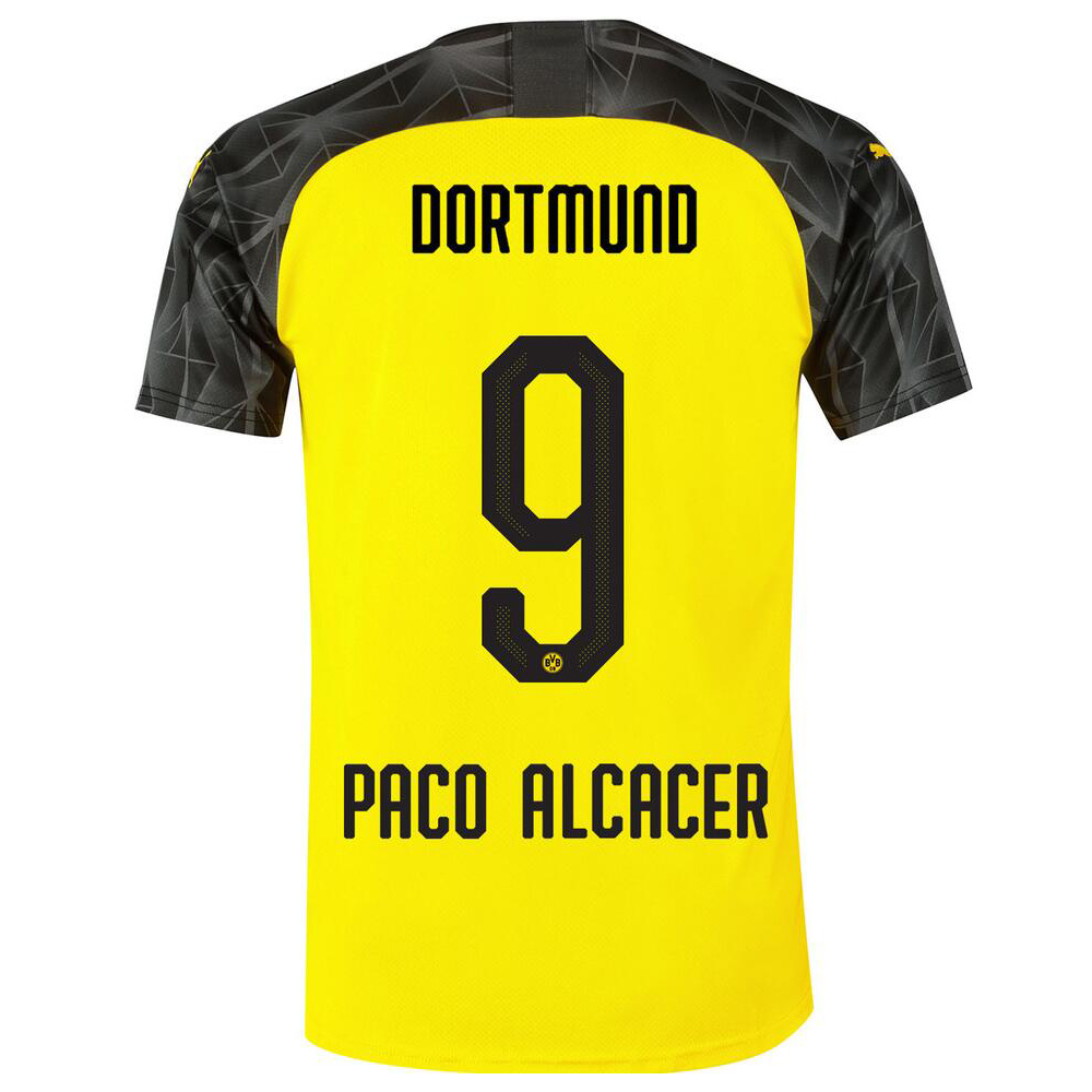 Niño Paco Alcacer 9 Memento Amarillo Negro Camiseta 2019/20 La Camisa Chile