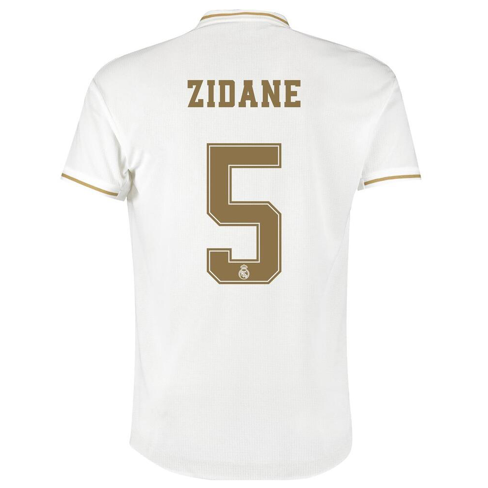 Niño Zinedine Zidane 5 1ª Equipación Blanco Camiseta 2019/20 La Camisa Chile