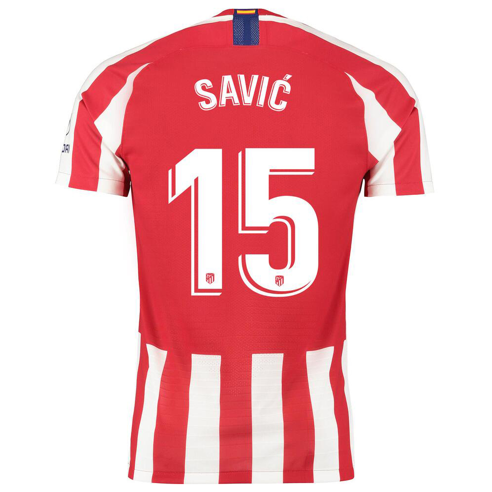 Niño Stefan Savic 15 1ª Equipación Rojo Camiseta 2019/20 La Camisa Chile