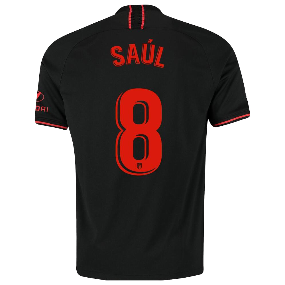 Niño Saul Niguez 8 2ª Equipación Negro Camiseta 2019/20 La Camisa Chile