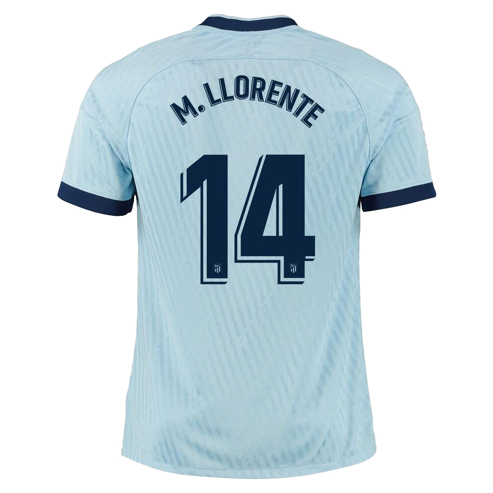 Niño Marcos Llorente 14 3ª Equipación Azul Camiseta 2019/20 La Camisa Chile