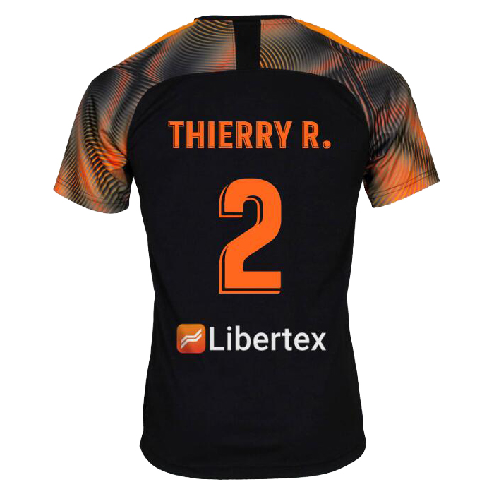 Niño Thierry Correia 2 2ª Equipación Negro Camiseta 2019/20 La Camisa Chile