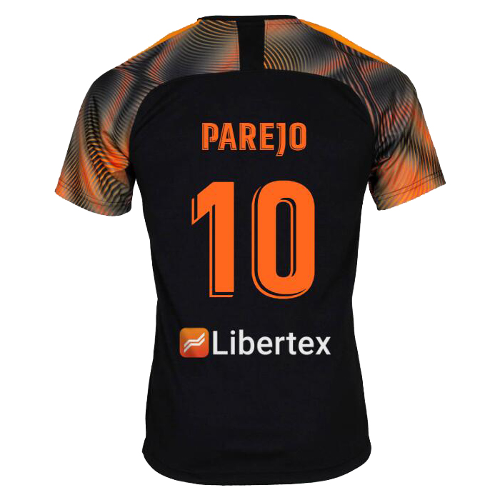 Niño Dani Parejo 10 2ª Equipación Negro Camiseta 2019/20 La Camisa Chile