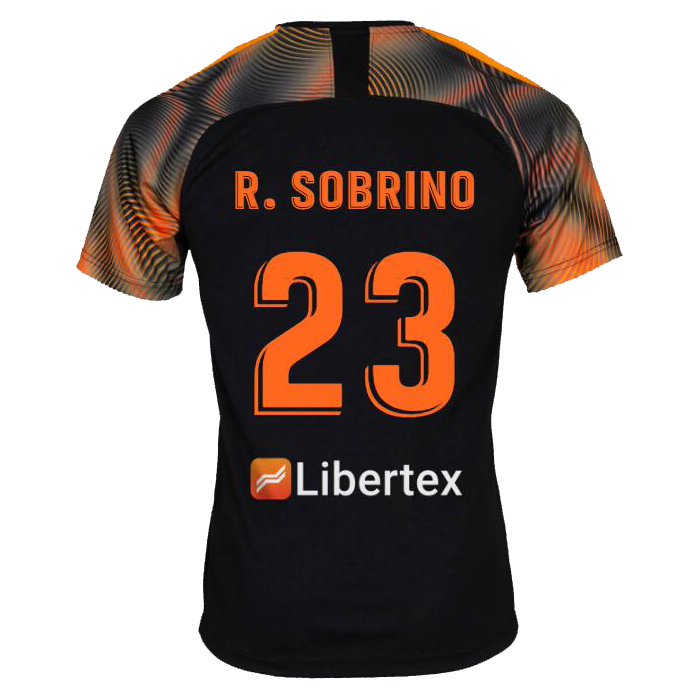 Niño Ruben Sobrino 23 2ª Equipación Negro Camiseta 2019/20 La Camisa Chile