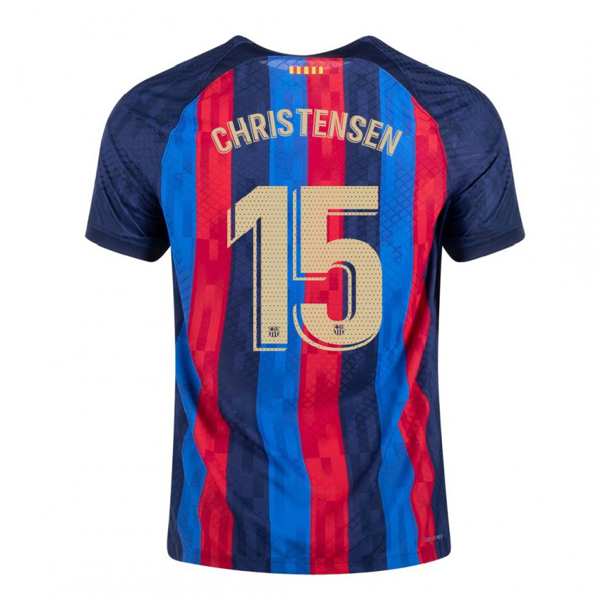 Kandiny Niño Camiseta Andreas Christensen #15 Azul Escarlata 1ª Equipación 2022/23 La Camisa Chile