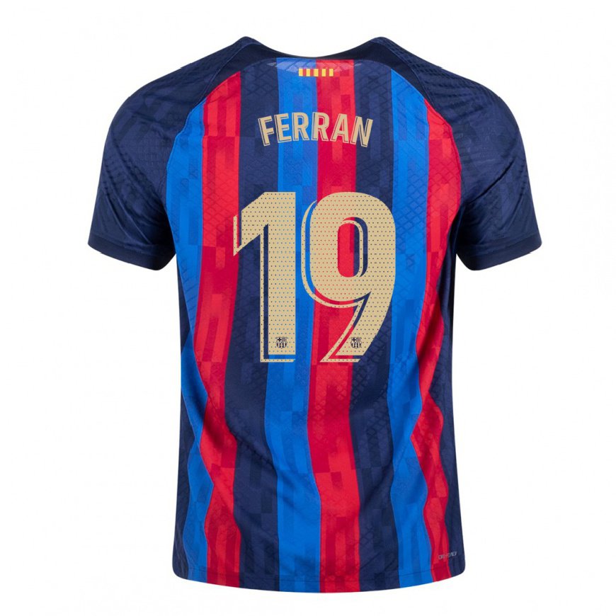 Kandiny Niño Camiseta Ferran Torres #19 Azul Escarlata 1ª Equipación 2022/23 La Camisa Chile
