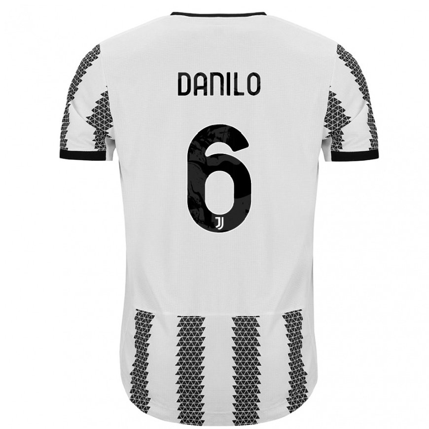 Kandiny Niño Camiseta Danilo #6 Blanco Negro 1ª Equipación 2022/23 La Camisa Chile