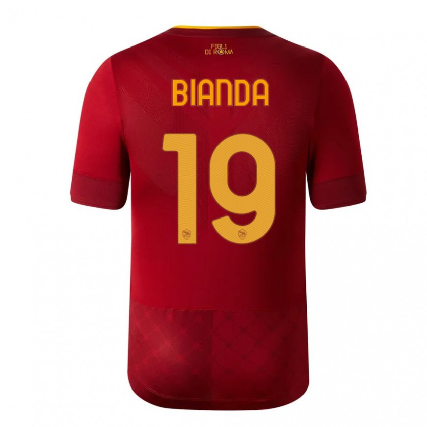 Kandiny Niño Camiseta William Bianda #19 Marrón Rojo 1ª Equipación 2022/23 La Camisa Chile