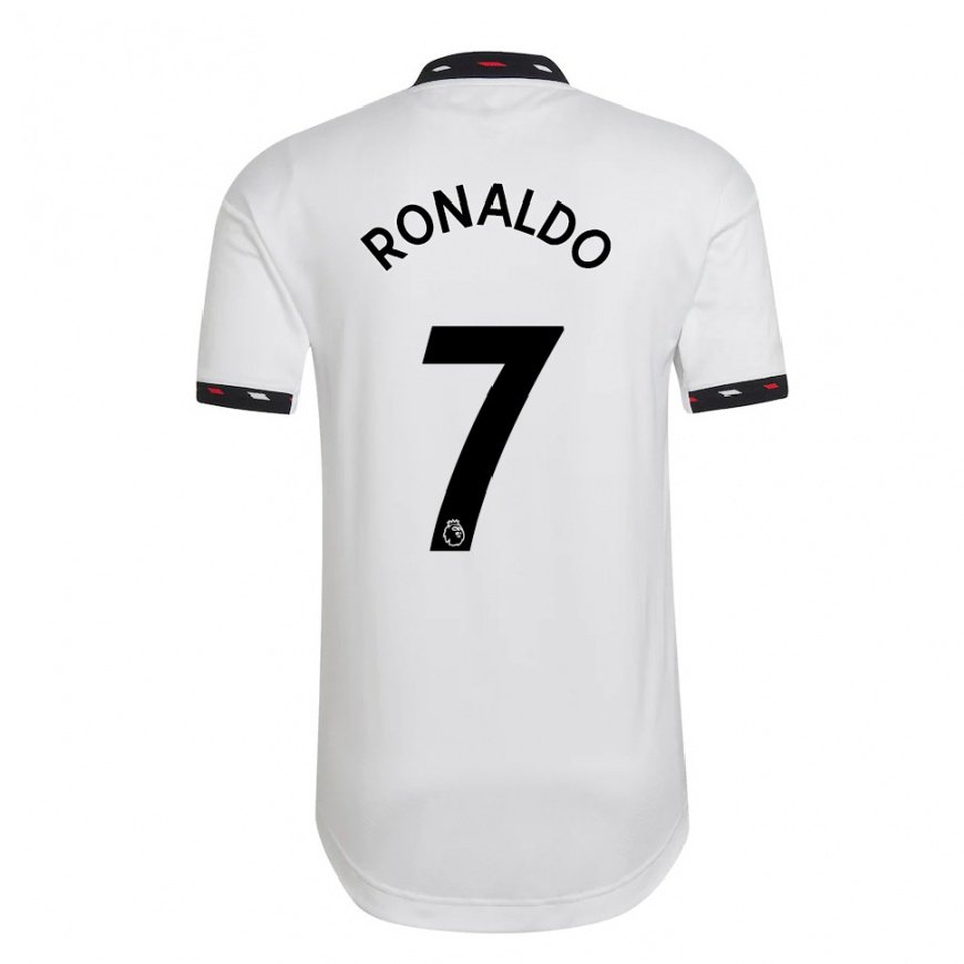 Kandiny Niño Camiseta Cristiano Ronaldo #7 Blanco 2ª Equipación 2022/23 La Camisa Chile