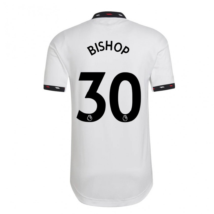 Kandiny Niño Camiseta Nathan Bishop #30 Blanco 2ª Equipación 2022/23 La Camisa Chile