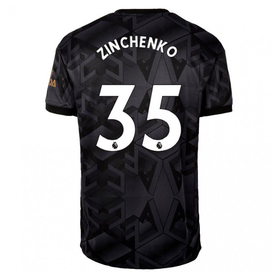 Kandiny Niño Camiseta Oleksandr Zinchenko #35 Gris Oscuro 2ª Equipación 2022/23 La Camisa Chile