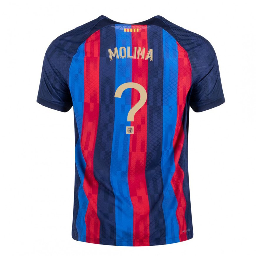 Kandiny Hombre Camiseta Jan Molina #0 Azul Escarlata 1ª Equipación 2022/23 La Camisa Chile