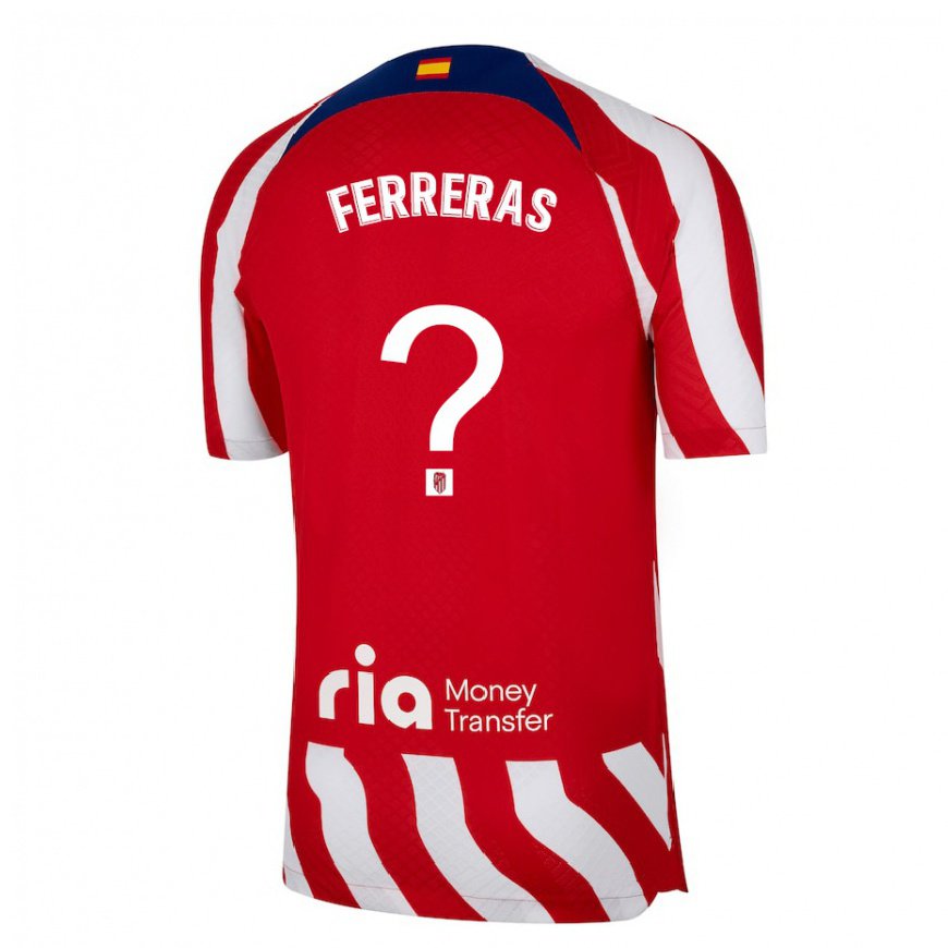 Kandiny Hombre Camiseta Adrian Ferreras #0 Rojo Blanco Azul 1ª Equipación 2022/23 La Camisa Chile