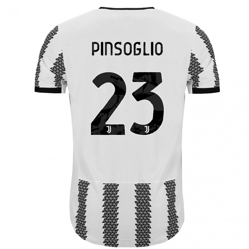 Kandiny Hombre Camiseta Carlo Pinsoglio #23 Blanco Negro 1ª Equipación 2022/23 La Camisa Chile
