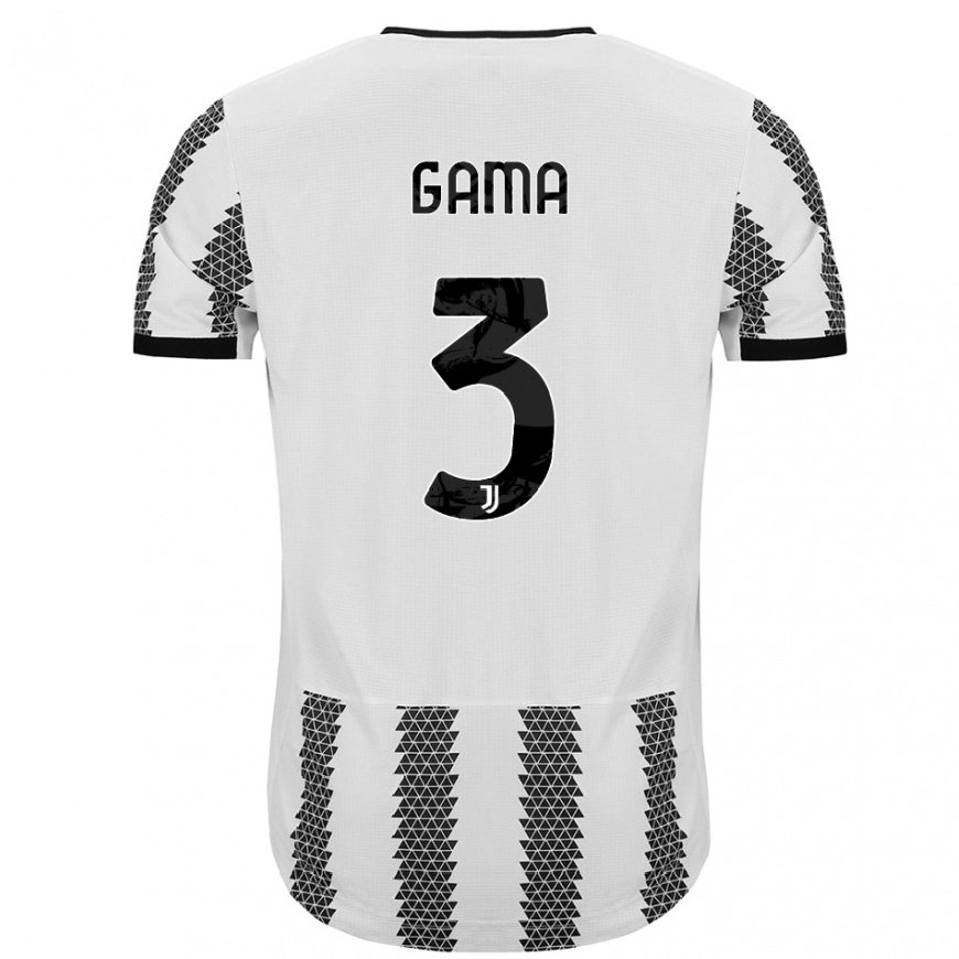 Kandiny Hombre Camiseta Sara Gama #3 Blanco Negro 1ª Equipación 2022/23 La Camisa Chile
