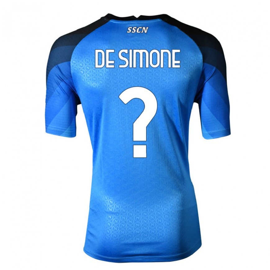 Kandiny Hombre Camiseta Paolo De Simone #0 Azul Oscuro Gris 1ª Equipación 2022/23 La Camisa Chile