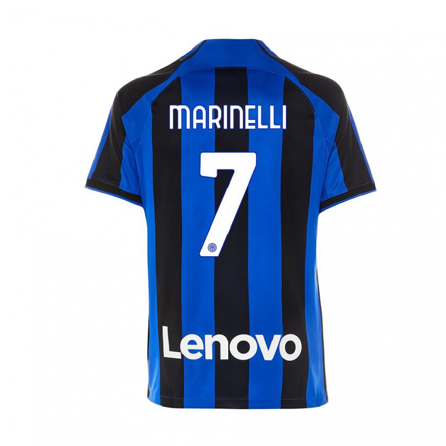 Kandiny Hombre Camiseta Gloria Marinelli #7 Azul Real Negro 1ª Equipación 2022/23 La Camisa Chile