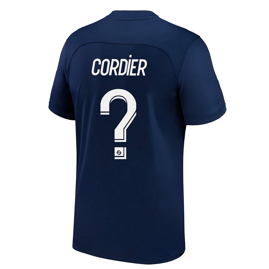 Kandiny Hombre Camiseta Thomas Cordier #0 Azul Oscuro Rojo 1ª Equipación 2022/23 La Camisa Chile