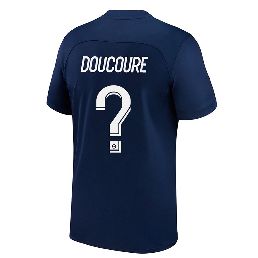 Kandiny Hombre Camiseta Sekou Doucoure #0 Azul Oscuro Rojo 1ª Equipación 2022/23 La Camisa Chile