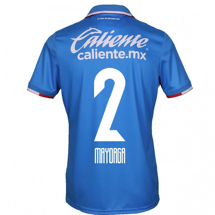 Kandiny Hombre Camiseta Alejandro Mayorga #2 Azure Azul 1ª Equipación 2022/23 La Camisa Chile