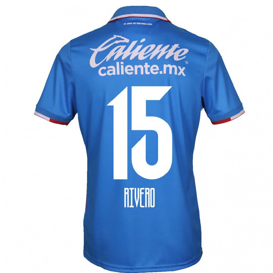 Kandiny Hombre Camiseta Ignacio Rivero #15 Azure Azul 1ª Equipación 2022/23 La Camisa Chile