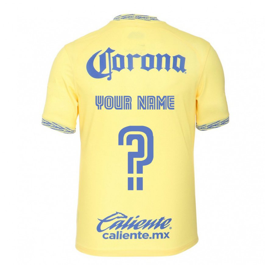 Kandiny Hombre Camiseta Su Nombre #0 Limon Amarillo 1ª Equipación 2022/23 La Camisa Chile