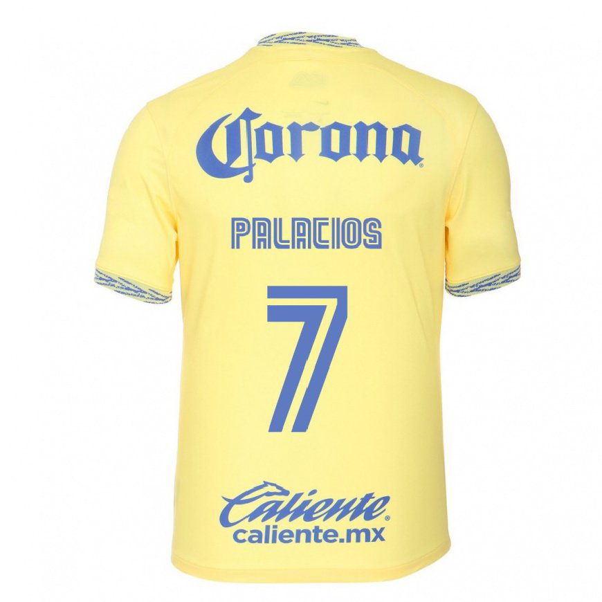 Kandiny Hombre Camiseta Kiana Palacios #7 Limon Amarillo 1ª Equipación 2022/23 La Camisa Chile