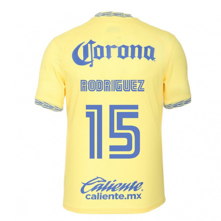 Kandiny Hombre Camiseta Kimberly Rodriguez #15 Limon Amarillo 1ª Equipación 2022/23 La Camisa Chile
