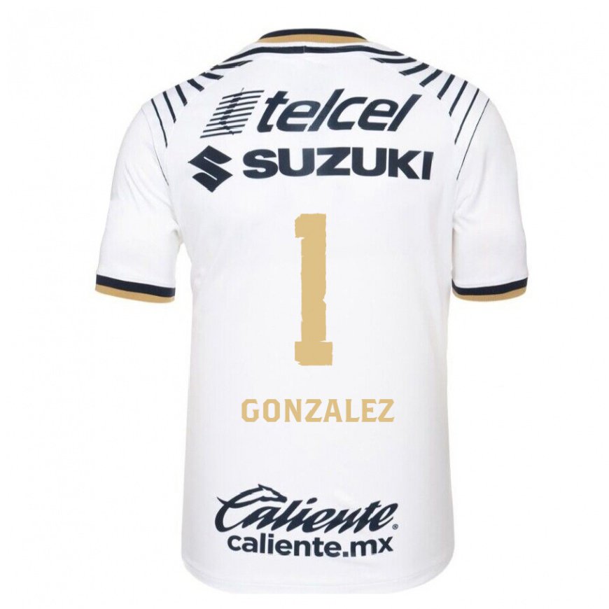 Kandiny Hombre Camiseta Julio Gonzalez #1 Mezclilla Blanca 1ª Equipación 2022/23 La Camisa Chile