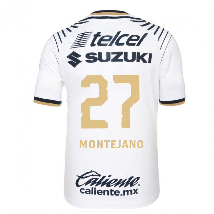 Kandiny Hombre Camiseta Emanuel Montejano #27 Mezclilla Blanca 1ª Equipación 2022/23 La Camisa Chile