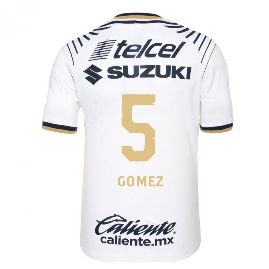 Kandiny Hombre Camiseta Kimberli Gomez #5 Mezclilla Blanca 1ª Equipación 2022/23 La Camisa Chile