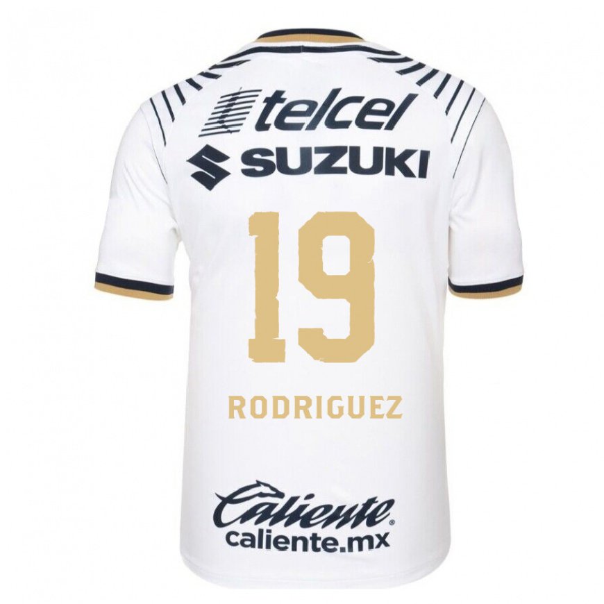 Kandiny Hombre Camiseta Yaneisy Rodriguez #19 Mezclilla Blanca 1ª Equipación 2022/23 La Camisa Chile