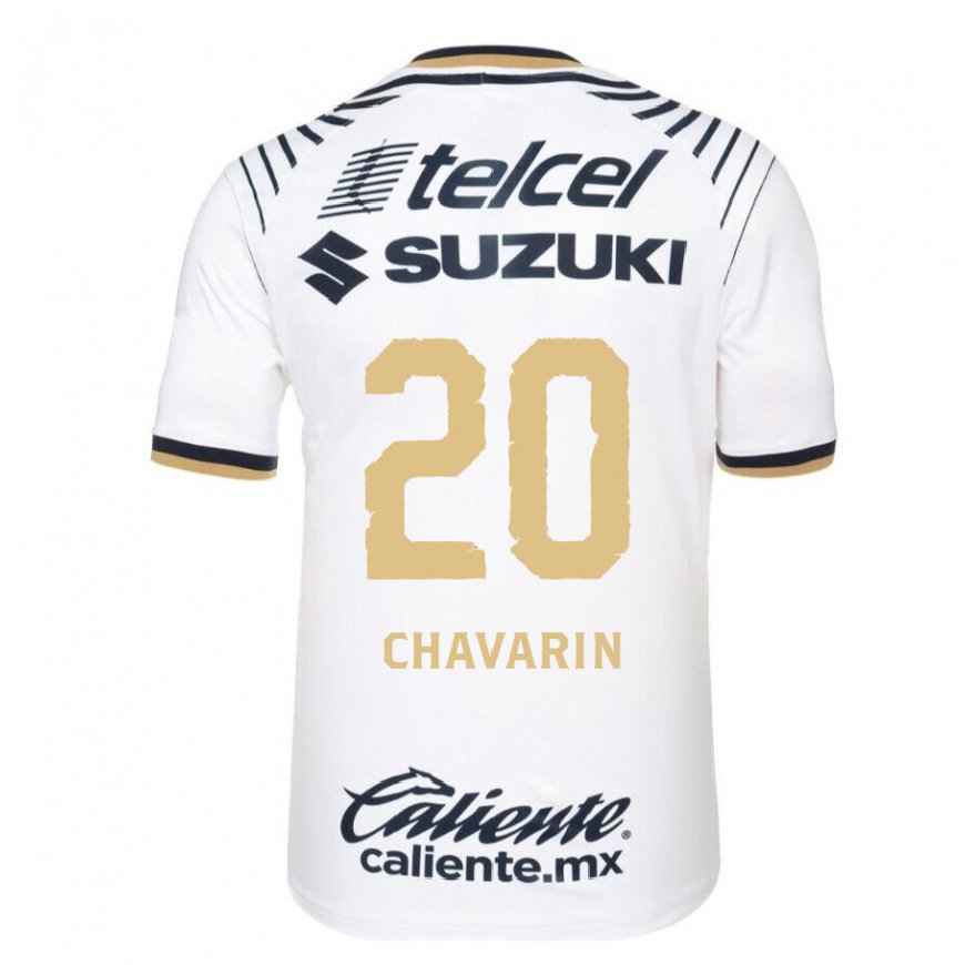 Kandiny Hombre Camiseta Aerial Chavarin #20 Mezclilla Blanca 1ª Equipación 2022/23 La Camisa Chile