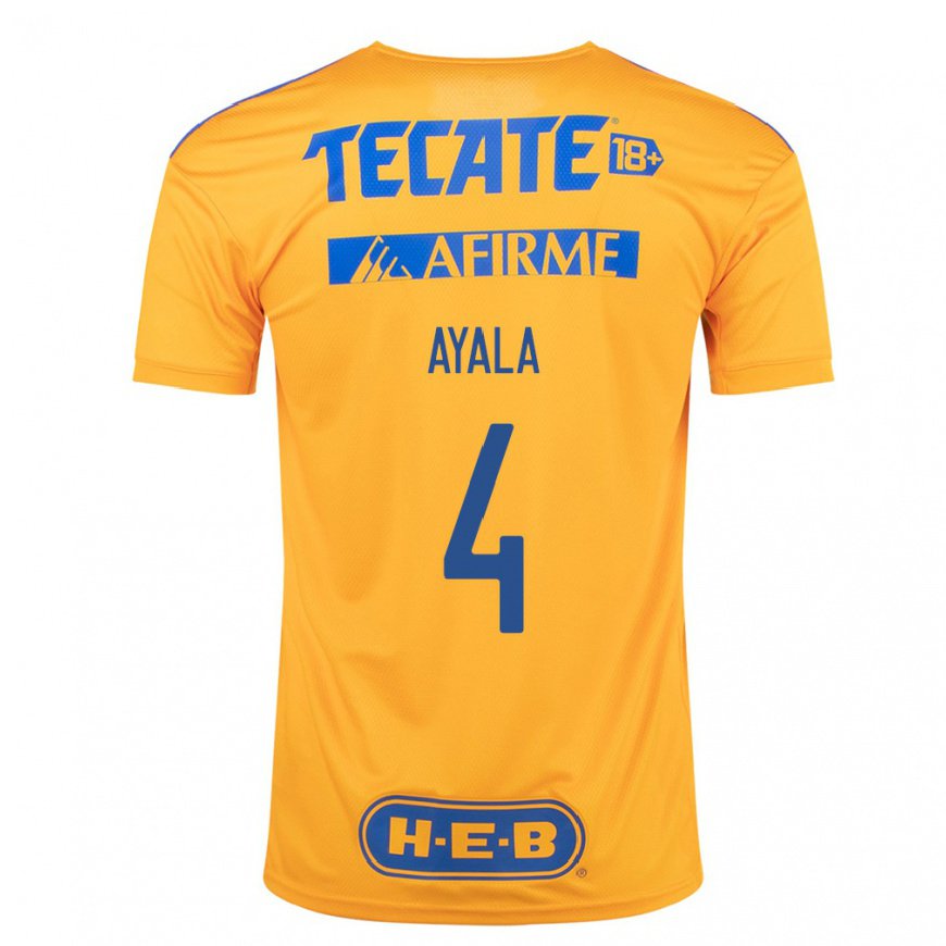 Kandiny Hombre Camiseta Hugo Ayala #4 Abejorro Amarillo 1ª Equipación 2022/23 La Camisa Chile
