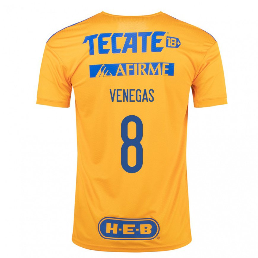 Kandiny Hombre Camiseta Francisco Venegas #8 Abejorro Amarillo 1ª Equipación 2022/23 La Camisa Chile