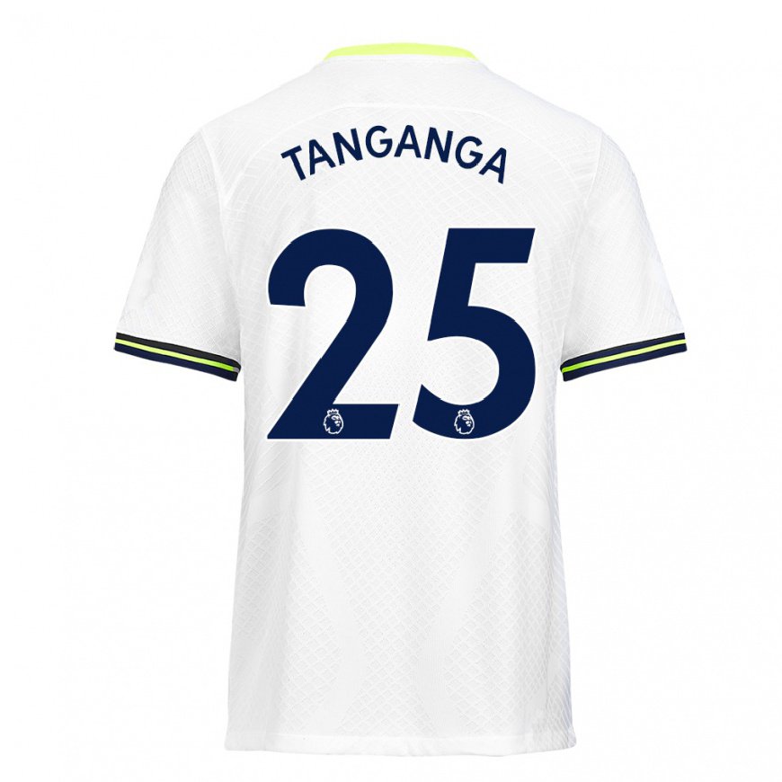 Kandiny Hombre Camiseta Japhet Tanganga #25 Blanco Verde 1ª Equipación 2022/23 La Camisa Chile