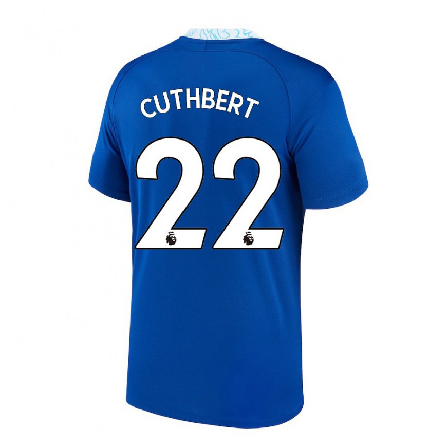 Kandiny Hombre Camiseta Erin Cuthbert #22 Azul Oscuro 1ª Equipación 2022/23 La Camisa Chile