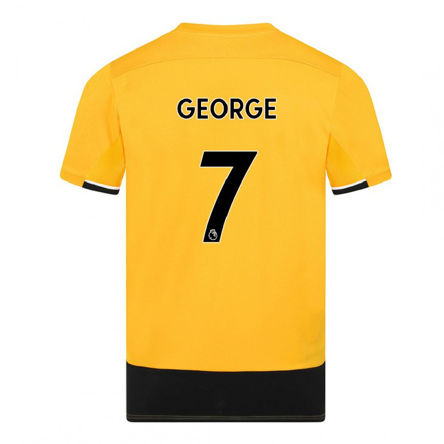 Kandiny Hombre Camiseta Tammi George #7 Amarillo Negro 1ª Equipación 2022/23 La Camisa Chile