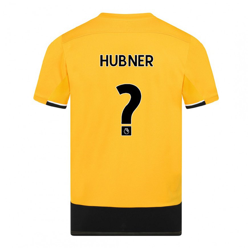 Kandiny Hombre Camiseta Justin Hubner #0 Amarillo Negro 1ª Equipación 2022/23 La Camisa Chile