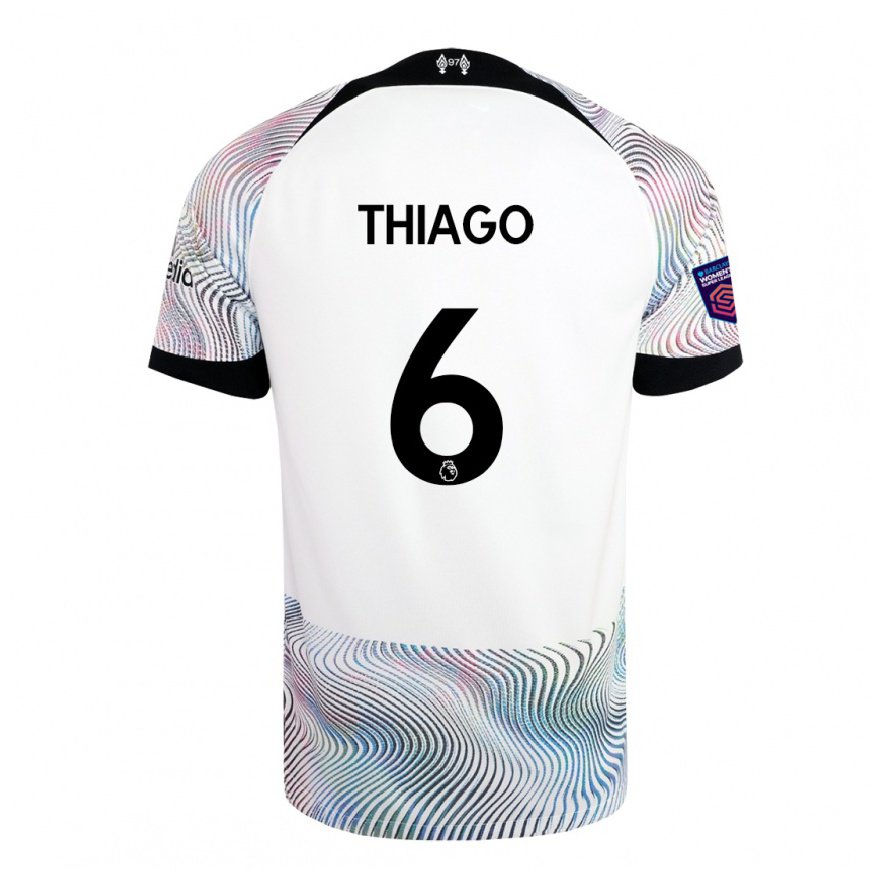 Kandiny Hombre Camiseta Thiago #6 Blanco Colorido 2ª Equipación 2022/23 La Camisa Chile