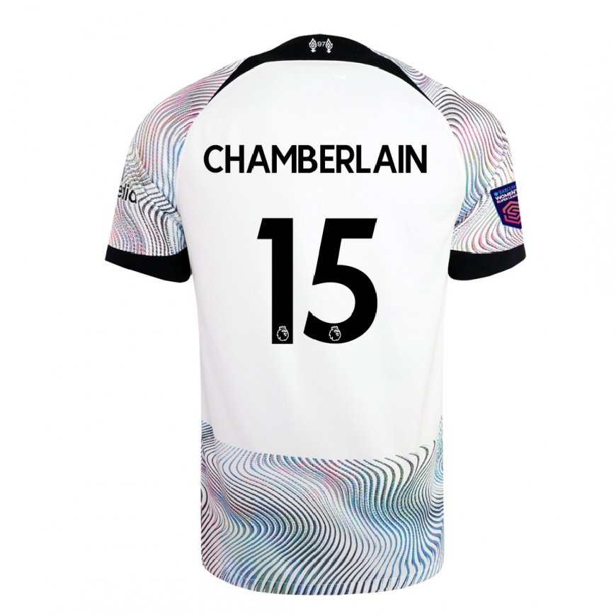 Kandiny Hombre Camiseta Alex Oxlade Chamberlain #15 Blanco Colorido 2ª Equipación 2022/23 La Camisa Chile