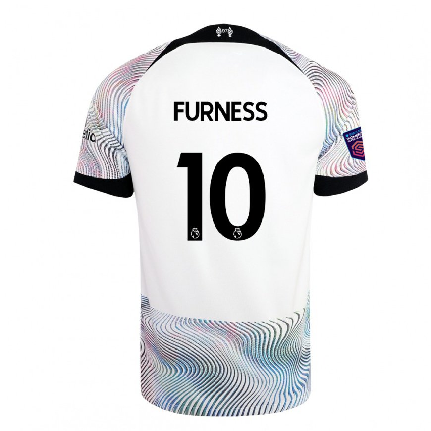 Kandiny Hombre Camiseta Rachel Furness #10 Blanco Colorido 2ª Equipación 2022/23 La Camisa Chile